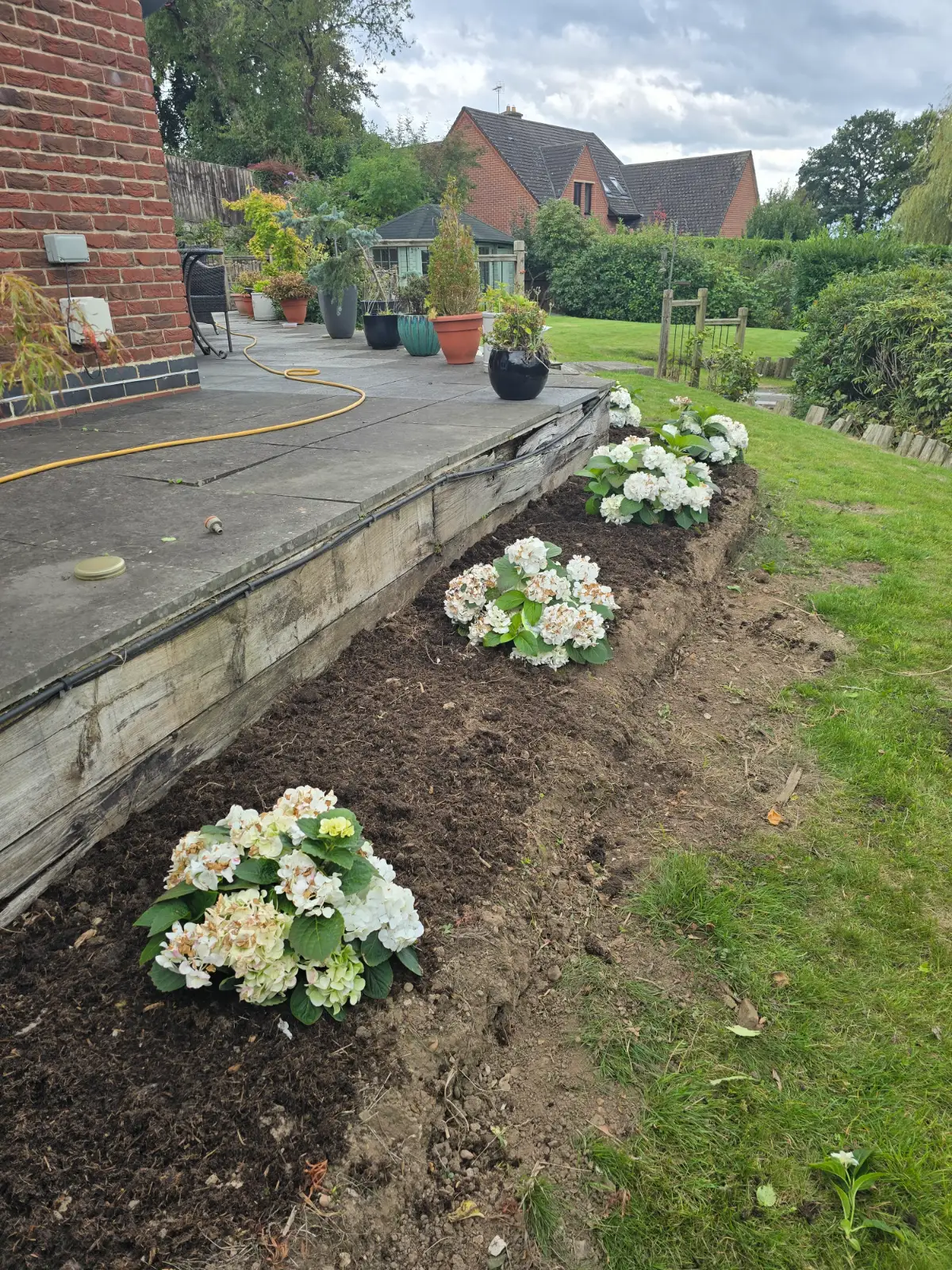 Professional landscaping project in a Derby residential garden