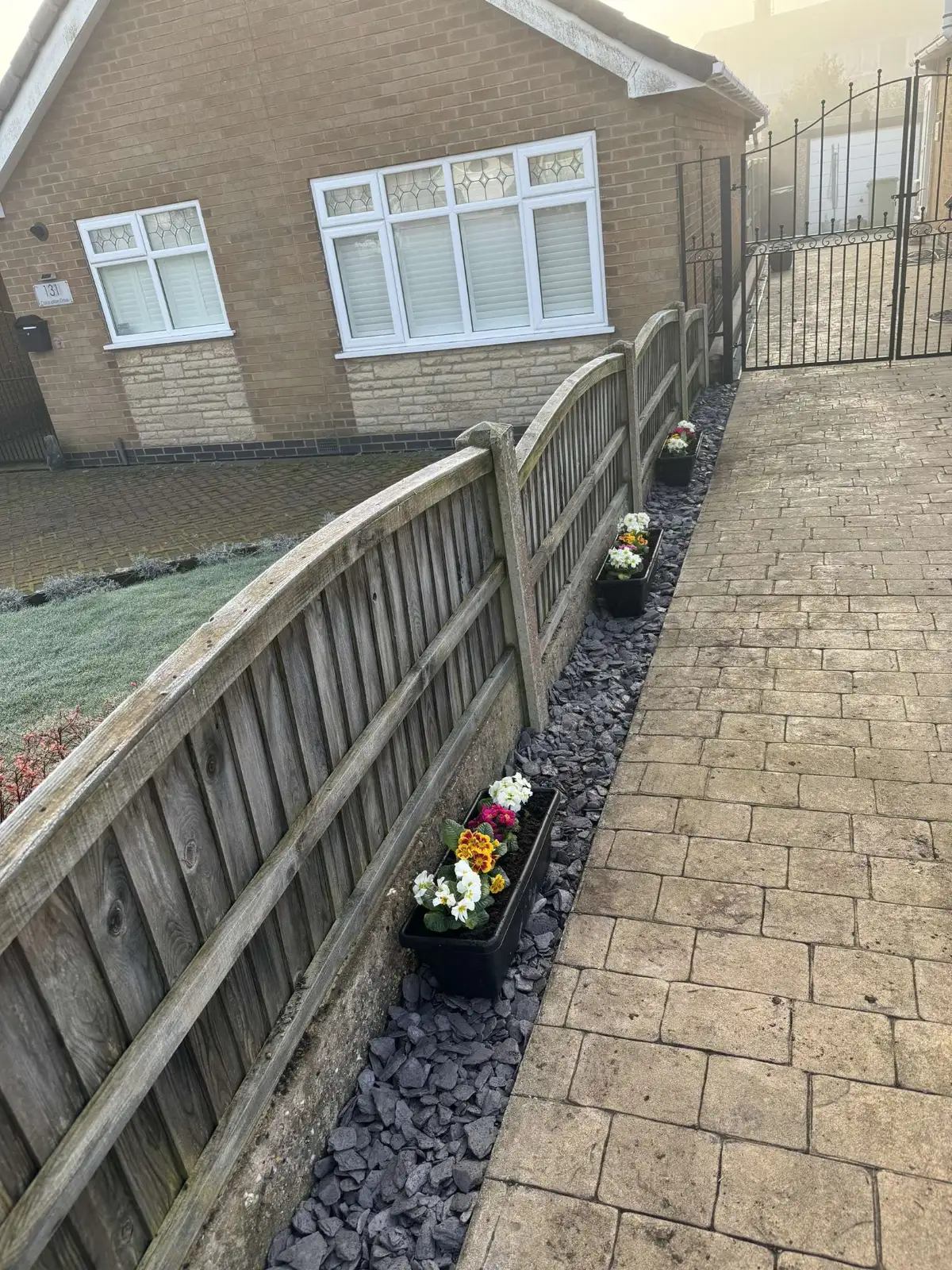 Landscaping project with new garden layout and planting scheme