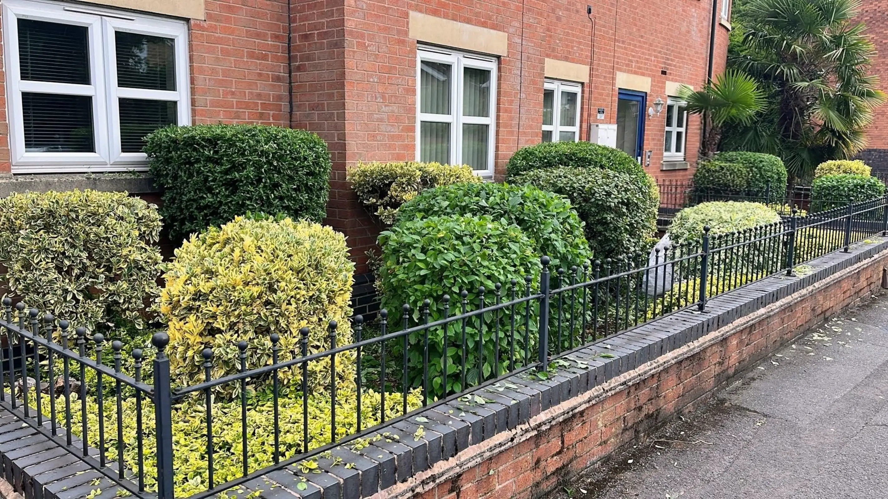 A clean patio after jet washing.